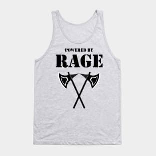 POWERED BY RAGE BARBARIAN 5E Meme RPG Class Tank Top